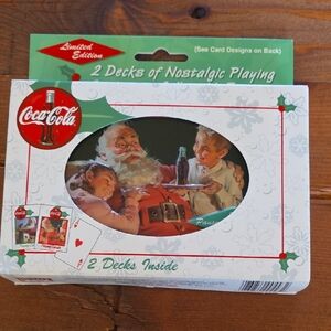 Coca Cola 2 Decks Of Nostalgic Playing Cards In Collectible Tin NEW Sealed